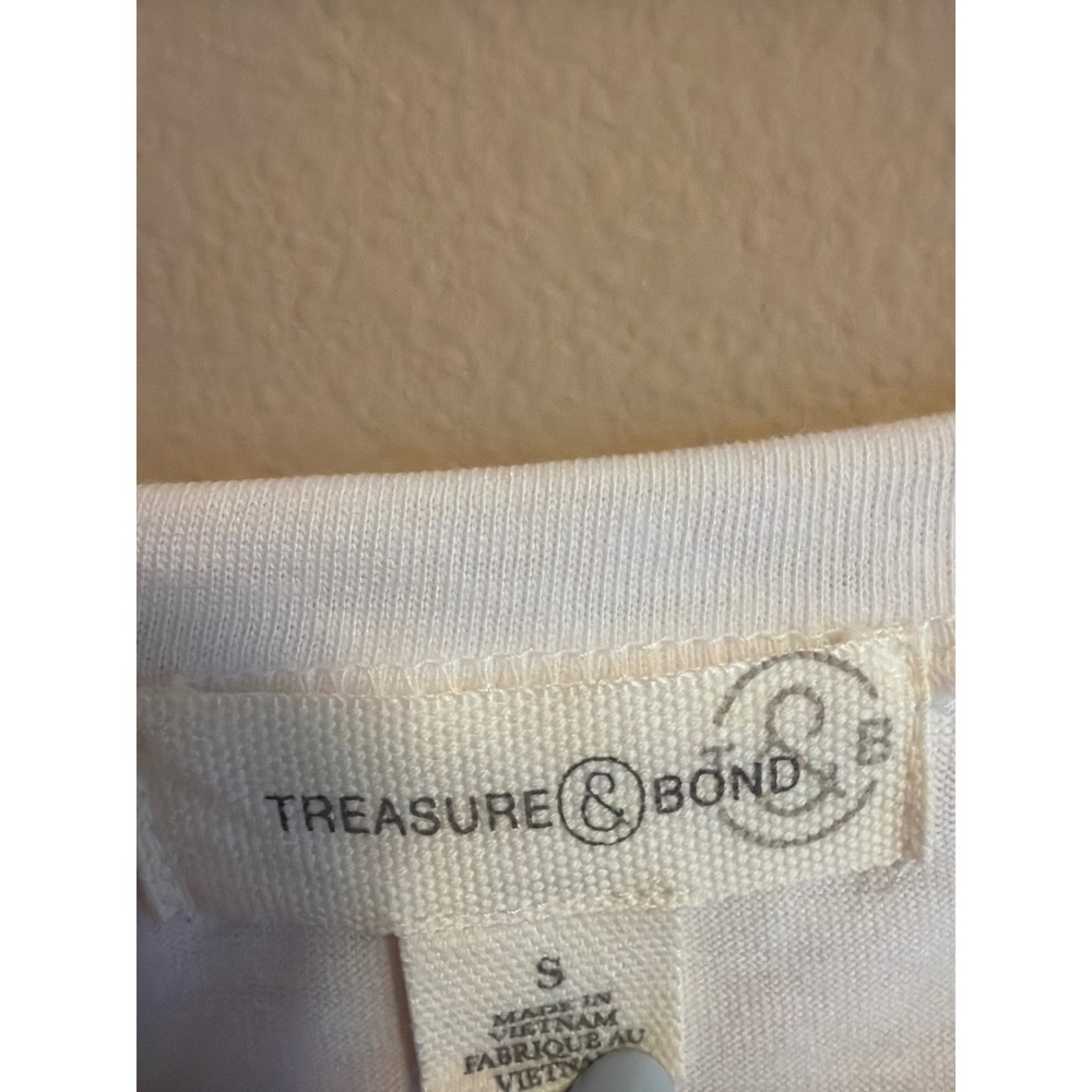 Treasure & Bond Womens White Ruched Side Sleeveless Tulip Hem Knit Dress Small - Picture 4 of 7